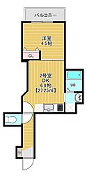 金太郎ヒルズ372 1DKの間取図画像