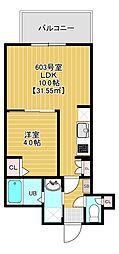 金太郎ヒルズ372 1LDKの間取図画像