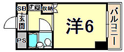 アネックス高座 ワンルームの間取図画像