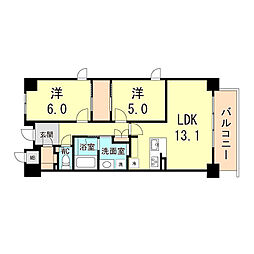 LiveCasa西宮 2LDKの間取図画像