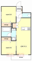 間取図画像 2LDK