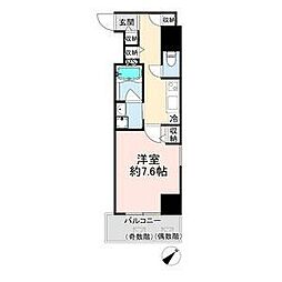 神戸高速東西線 西元町駅 徒歩3分の賃貸マンション 12階1Kの間取り