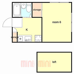 メゾン潮見台 1Kの間取図画像