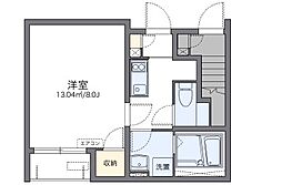 阪神なんば線 福駅 徒歩2分の賃貸アパート 1階1Kの間取り