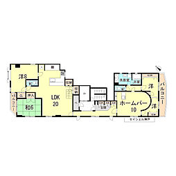 神戸高速東西線 花隈駅 徒歩3分の賃貸マンション 10階5LDKの間取り