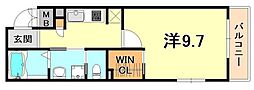 JR東海道・山陽本線 神戸駅 徒歩7分の賃貸マンション 3階1Kの間取り