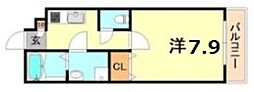 神戸市西神・山手線 長田駅 徒歩9分の賃貸アパート 3階1Kの間取り
