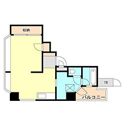 神戸市西神・山手線 湊川公園駅 徒歩2分の賃貸マンション 2階1DKの間取り