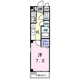 JR東海道・山陽本線 鷹取駅 徒歩5分の賃貸アパート 1階1Kの間取り