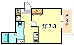 JR東海道・山陽本線 神戸駅 徒歩8分の賃貸マンション 6階1Kの間取り