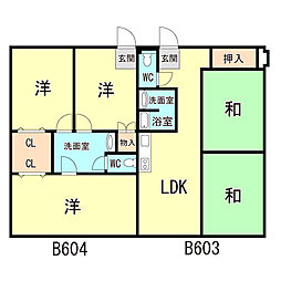 山陽電鉄本線 西代駅 徒歩5分の賃貸マンション 6階5LDKの間取り