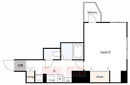 神戸高速東西線 西元町駅 徒歩1分の賃貸マンション 11階1Kの間取り