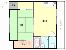 JR東海道・山陽本線 尼崎駅 徒歩7分の賃貸マンション 6階1DKの間取り