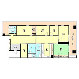 神戸高速東西線 高速神戸駅 徒歩5分の賃貸マンション 6階6Kの間取り