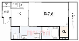 山陽電鉄本線 東須磨駅 徒歩5分の賃貸アパート 2階1Kの間取り