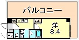 JR東海道・山陽本線 須磨海浜公園駅 徒歩2分の賃貸マンション 5階1Kの間取り