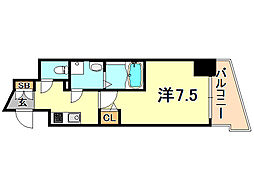 JR東海道・山陽本線 兵庫駅 徒歩11分の賃貸マンション 1階1Kの間取り
