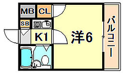 神戸市西神・山手線 妙法寺駅 徒歩12分の賃貸マンション 3階1Kの間取り