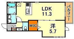 阪神本線 深江駅 徒歩5分の賃貸マンション 1階1LDKの間取り