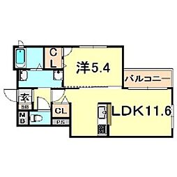 神戸市西神・山手線 長田駅 徒歩7分の賃貸マンション 1階1LDKの間取り
