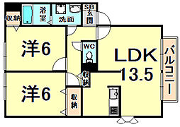 間取図画像 2LDK