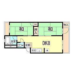 RYO'SGARDENS 1LDKの間取図画像
