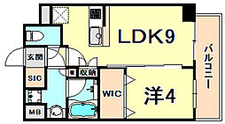 CasaFelice今津 1LDKの間取図画像