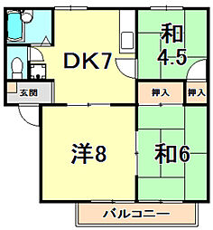 パークハイム西宮 3DKの間取図画像