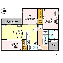 Lamaison青木町 3LDKの間取図画像