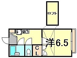 SOL北口 1Kの間取図画像