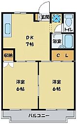 間取図画像 2DK