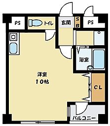 新穂ビル ワンルームの間取図画像