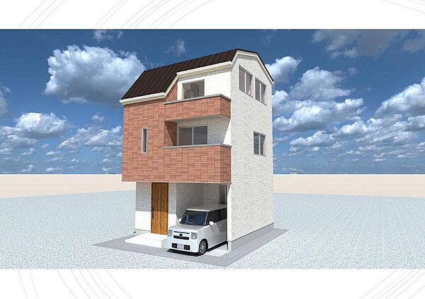 3階建て参考プラン外観パース