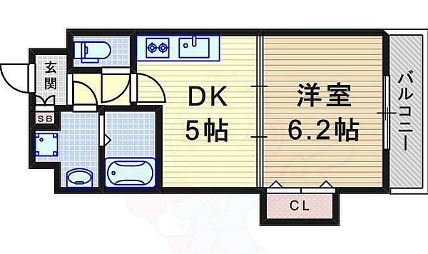 プリマベーラ ｜兵庫県尼崎市東園田町９丁目(賃貸マンション1DK・5階・30.24㎡)の写真 その2