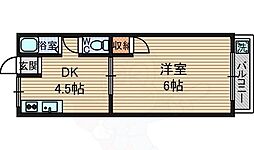山下マンション 1DKの間取図画像