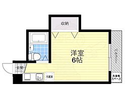 ハイムアスリート 3階ワンルームの間取り