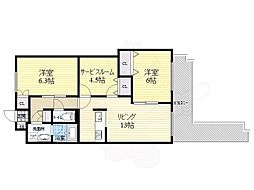 ハイム静 3階2SLDKの間取り