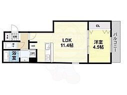 D-room西宮瓦林町 1LDKの間取図画像