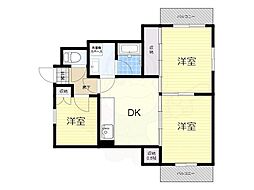 近松パークサイドM1 2LDKの間取図画像