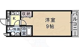 セルジュYS東園田 1Kの間取図画像