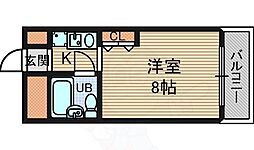 サンロイヤル ワンルームの間取図画像