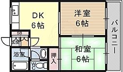 ファミールハイツ 2DKの間取図画像