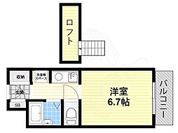 コートハウス ワンルームの間取図画像