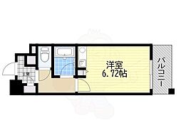 プライムコート武庫之荘 ワンルームの間取図画像