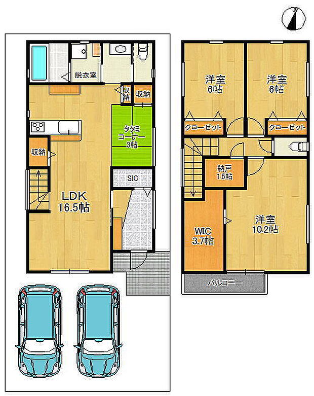 建築参考プランA　3SLDK　建物価格2、500万円（税込）