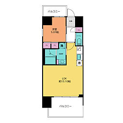 プレジオ川口 1LDKの間取図画像