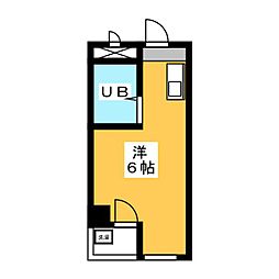 メゾン・ド・飯塚 3階ワンルームの間取り