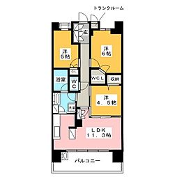ラヴィドール川口 3LDKの間取図画像
