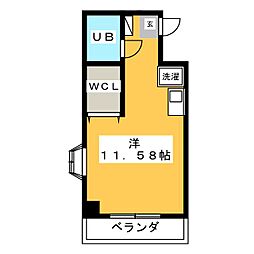 NR5番館 ワンルームの間取図画像