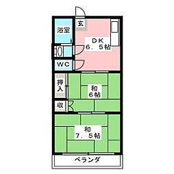 第3池田マンション 2DKの間取図画像
